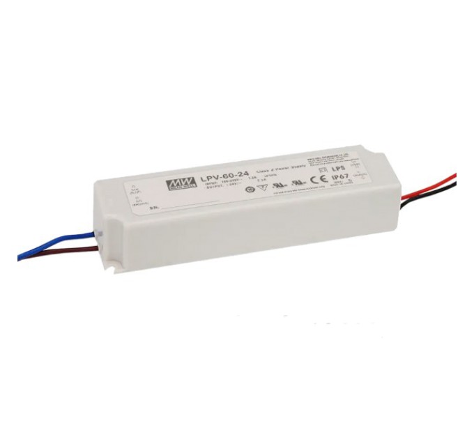 Блок живлення Mean Well LPV-60-24 Rohs AC/DC 24В 2.5А купити.