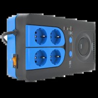 Стабілізатор напруги релейний 4xShuko, DC140-260V, AC220±8%, BOX Green Wave Winchester 500VA (350Вт)