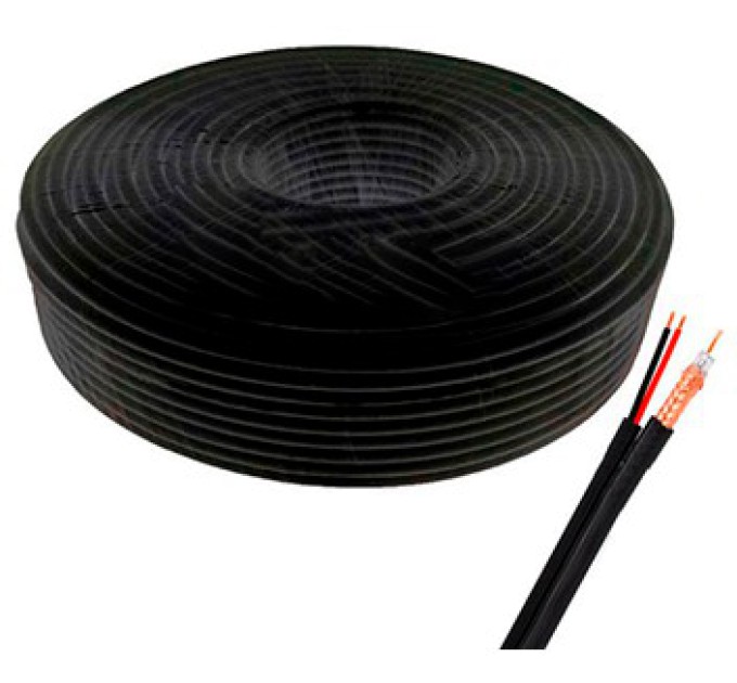 Кабель комбінований бухта 100 м  RG590-CU PE+2*0.5 купити.