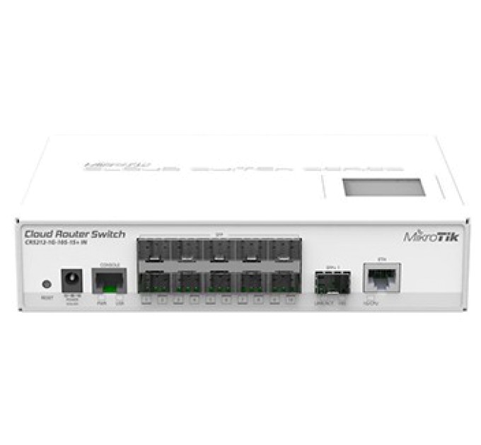 10-портовий керований Cloud комутатор MikroTik CRS212-1G-10S-1S+IN купити.