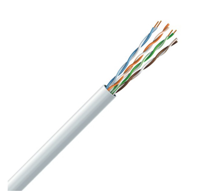 мідь внутрішній ЗЗКМ ЗЗЦМ Кабель Cat. 5e U/UTP 4х2х24 AWG, бухта 305м.(7091001)
