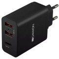 Мережевий зарядний пристрiй Canyon Canyon H-08 black (QC/PD 30W) купити.
