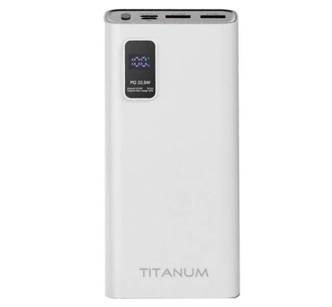 Повербанк TITANUM 727S 20000mAh 22.5W White