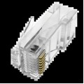 Конектор (100 шт/уп.) Merlion RJ-45 8P8C UTP Cat-5 Q100 Brown купити.
