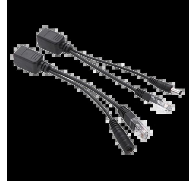 Інжектор пасивний (пара)  POE 802.3at (30Вт), Black, OEM Q50