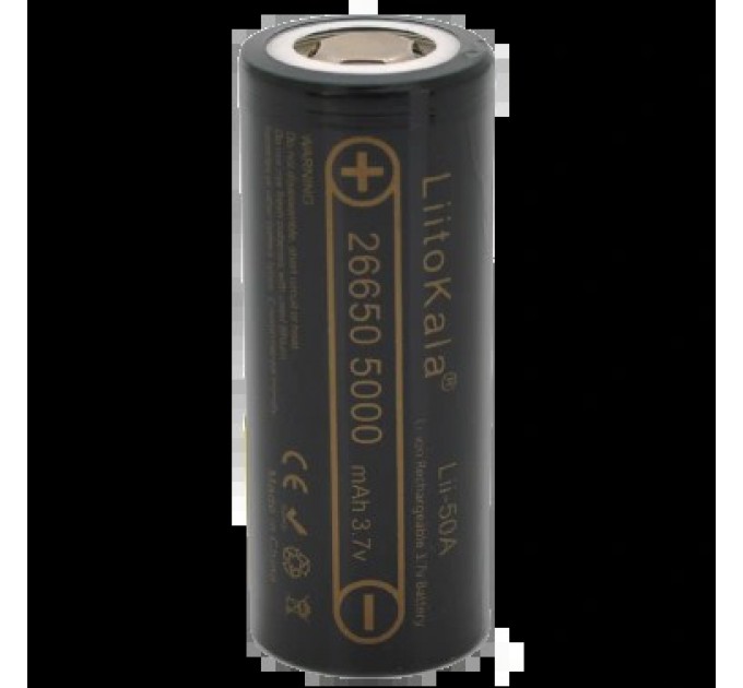 Акумулятор LiitoKala 26650 Li-Ion Lii-50A 5000mah