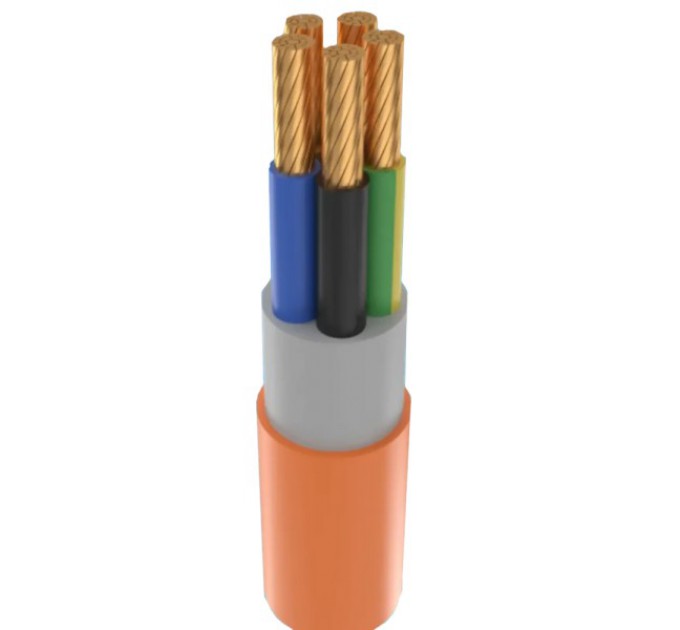 Кабель Мега-Кабель HXH-FE180/Е90-J 5х6 RE-0.6/1 kV(бухта 100 м)(NKK) купити.