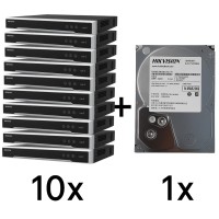 Комплект Hikvision DS-7608NXI-K1(D) 10 шт + DS40HKVS-VX1