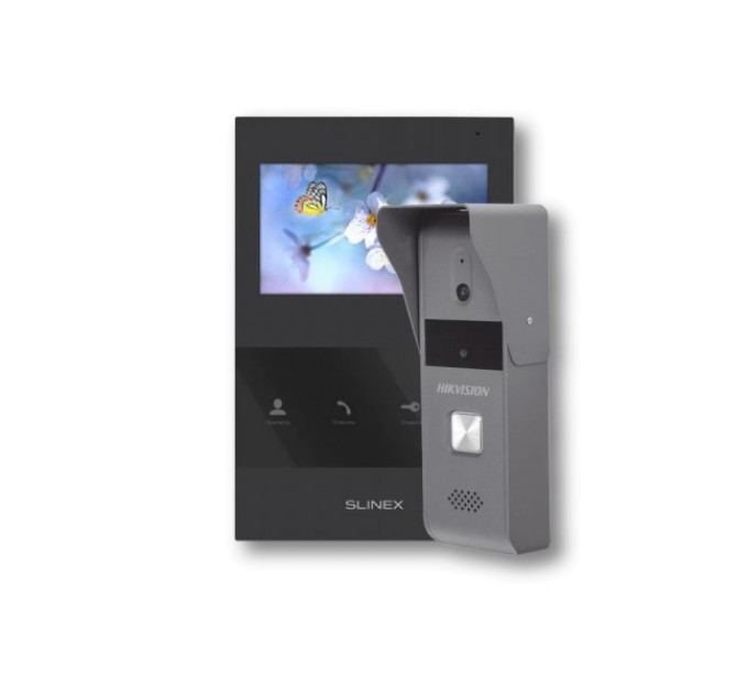 Комплект Slinex SQ-04 black + Hikvision DS-KB2421-IM купити.