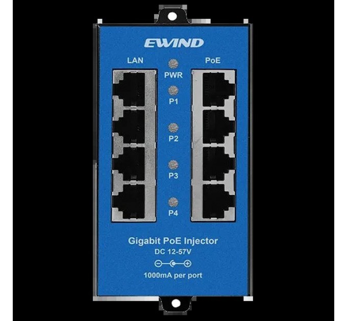 Інжектор PoE 4-портовий Ewind EW-PSE304CG купити.