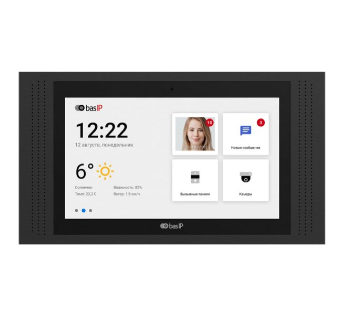 IP-відеодомофон 10" Bas-IP AT-10 black купити.
