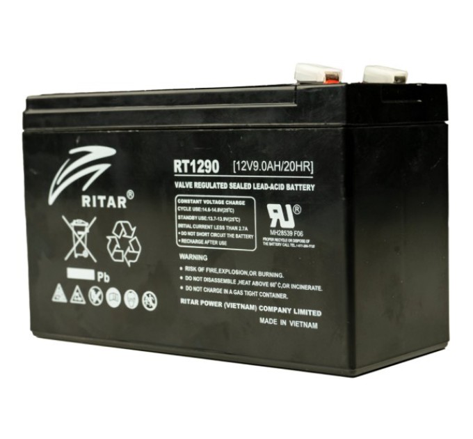 Свинцево-кислотна акумуляторна батарея Ritar RT1290 9А•ч 12В купити.