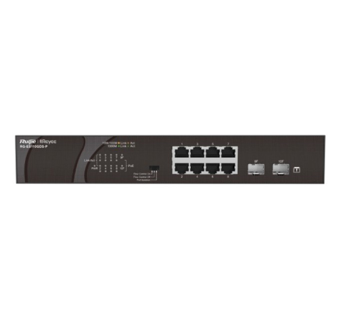 Комутатор 8 портів некерований Ruijie Reyee RG-ES110GDS-P PoE купити.
