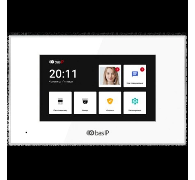 Відеодомофон BAS-IP AQ-07LL (white) купити.