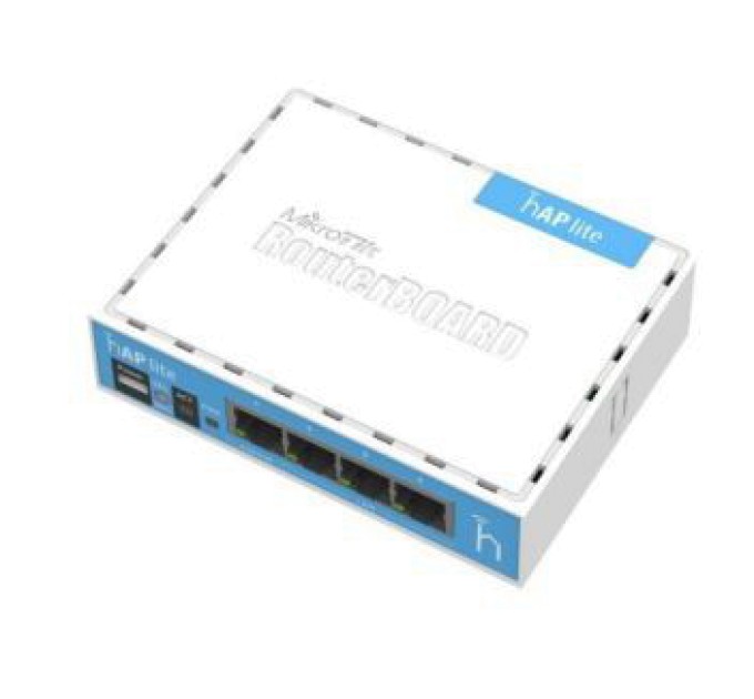 Wi-Fi точка доступу MikroTik hAP lite (RB941-2nD) з 4-портами Ethernet для домашнього використання 2.4GHz
