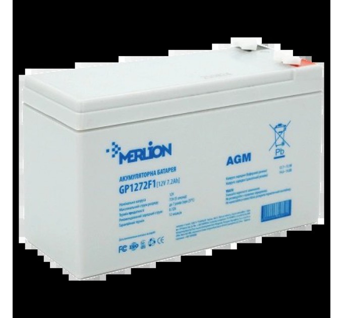 Акумуляторна батарея MERLION AGM GP1272F1 12V 7.2AH купити.