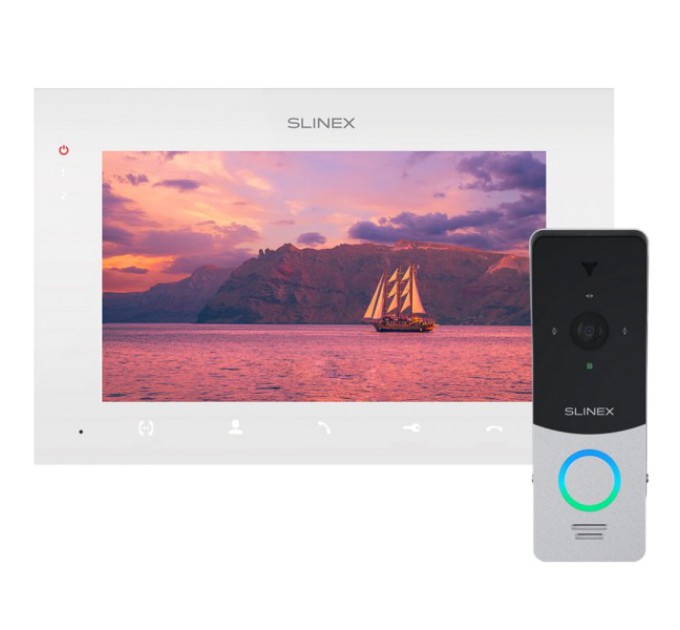 Комплект відеодомофону Slinex ML-20HD(Black)+SQ-07MTHD(White)