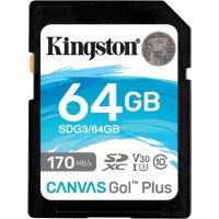 Карта пам'яті Kingston SDXC Canvas Go Plus 170R C10 UHS-I U3 V30 64Гб