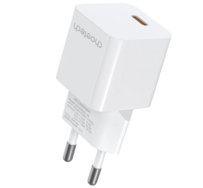 Адаптер Choetech PD5010 mini White PD20W GAN USB-C купити.