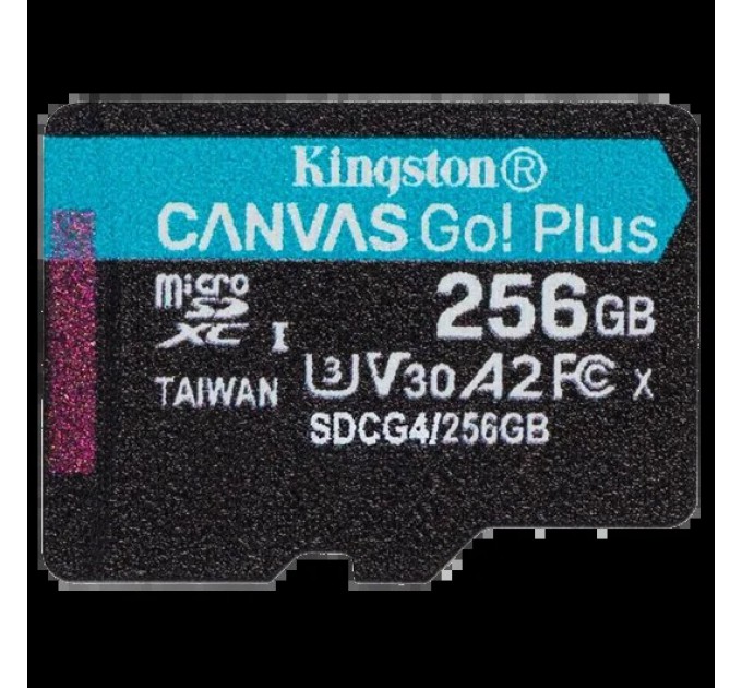 Модуль флеш-пам'яті KINGSTON 256GB microSDXC Canvas Go Plus Gen4 200R купити.