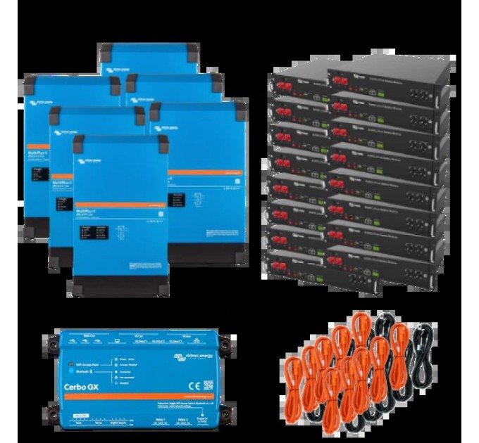 Система безперебійного живлення трифазна VictronEnergy MultiPlus-II + Dyness 24кВт 48кВт•ч купити.