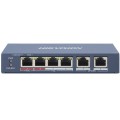 4-портовий некерований POE комутатор Hikvision  DS-3E0106HP-E/M купити.