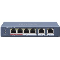 4-портовий некерований POE комутатор Hikvision  DS-3E0106HP-E/M