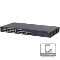 Комутатор 24 порти керований Dahua DH-CS4228-24GT-240 PoE