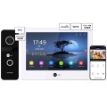 Комплект відеодомофону Neolight ALPHA Hybrid + SOLO IP Black с уголком, PoE адаптер для вызовной панели купити.