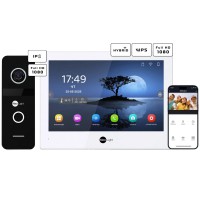 Комплект відеодомофону Neolight ALPHA Hybrid + SOLO IP Black с уголком, PoE адаптер для вызовной панели