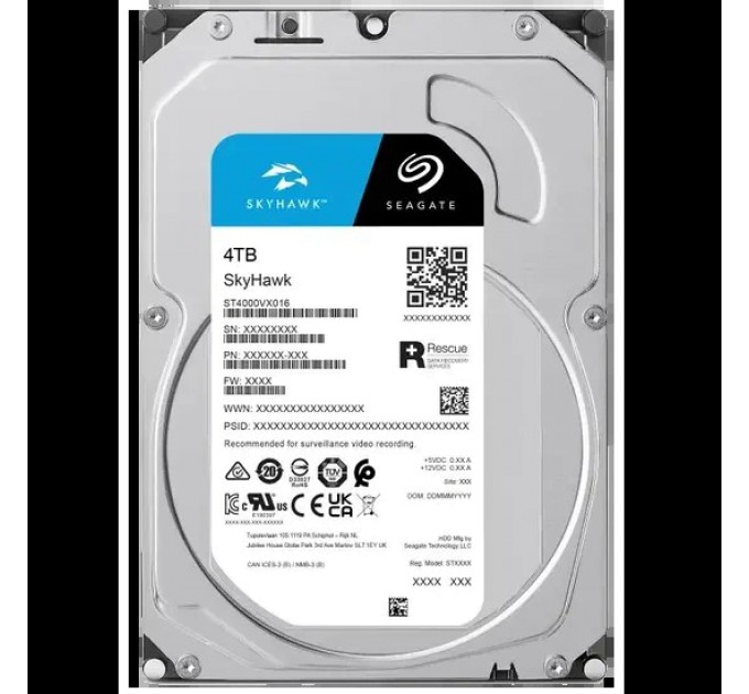 Жорсткий диск внутрішній SEAGATE SkyHawk ST4000VX016 4Тб купити.