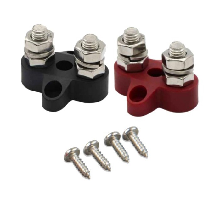 Подвійний набір клем M8 Victron Energy Dual Terminal Stud M8-linked set (1 red/1 black)