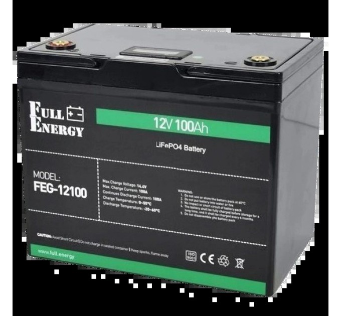 Акумулятор LiFePO4 12В 100А•г Full Energy Full Energy FEG-12100