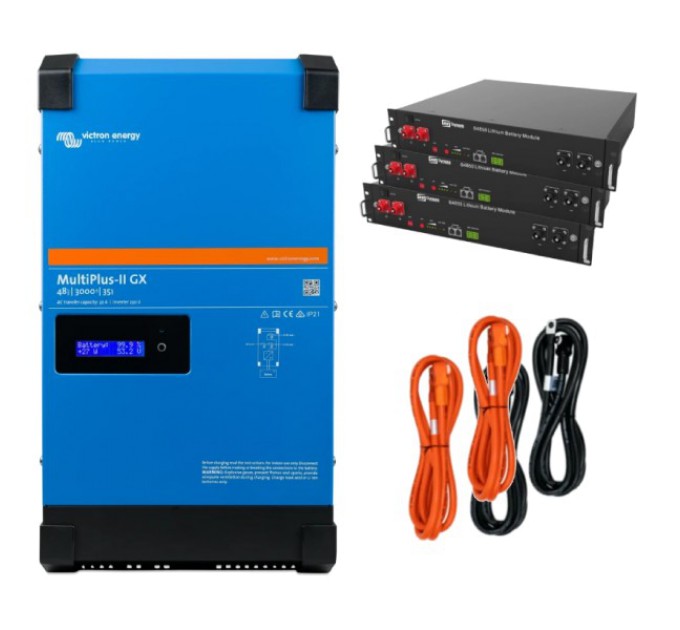 Система автономного живлення однофазна Victron Energy MultiPlus-II + Dyness 2.4кВт 7.2кВт•год купити.