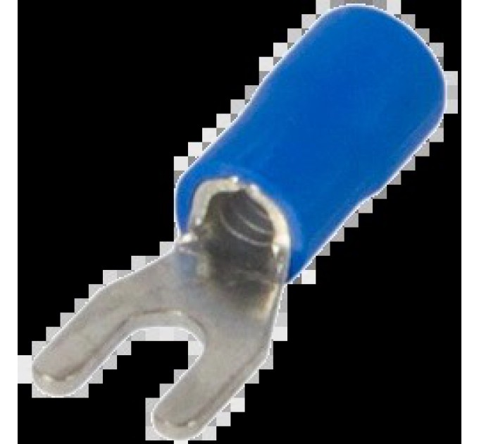 Ізольований наконечник вилковий 0.5-1.5 кв.мм, синій Enext e.terminal.stand.sv.1,25.3,2.blue купити.