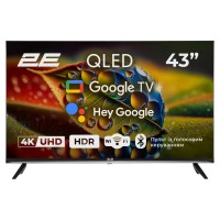 Телевізор 2E 43A77Q 43” дюйма 3840x2160 QLED Google TV