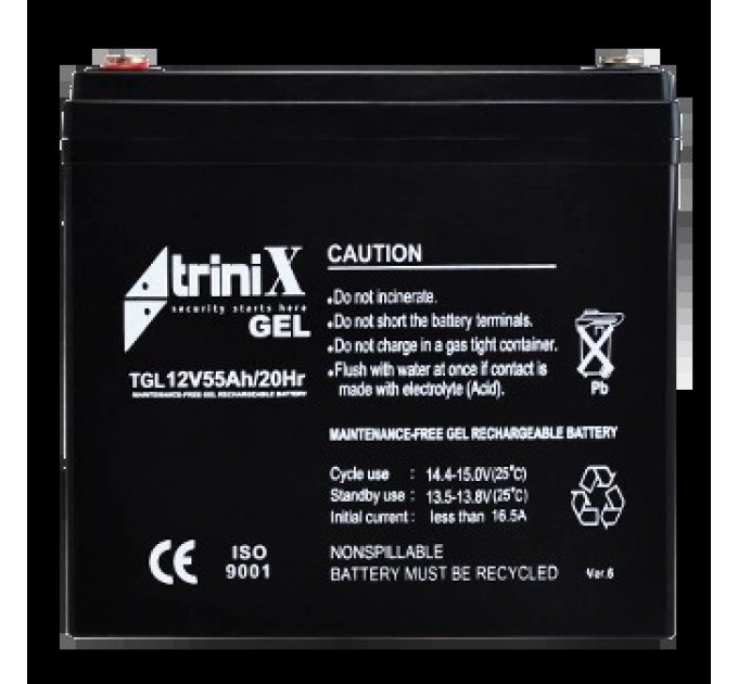 Акумулятор гелевий 55 А•г Trinix 12В
