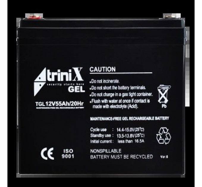 Акумулятор гелевий 55 А•г Trinix 12В купити.
