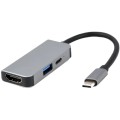 Док станція Cablexpert A-CM-COMBO3-02 USB-C 3-в-1 (USB/HDMI/PD) купити.