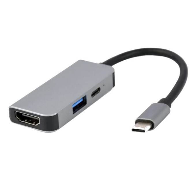 Док станція Cablexpert A-CM-COMBO3-02 USB-C 3-в-1 (USB/HDMI/PD) купити.