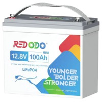 Літієва акумуляторна батарея Redodo 12.8V 100Ah Mini 1280Вт•ч LiFePO4