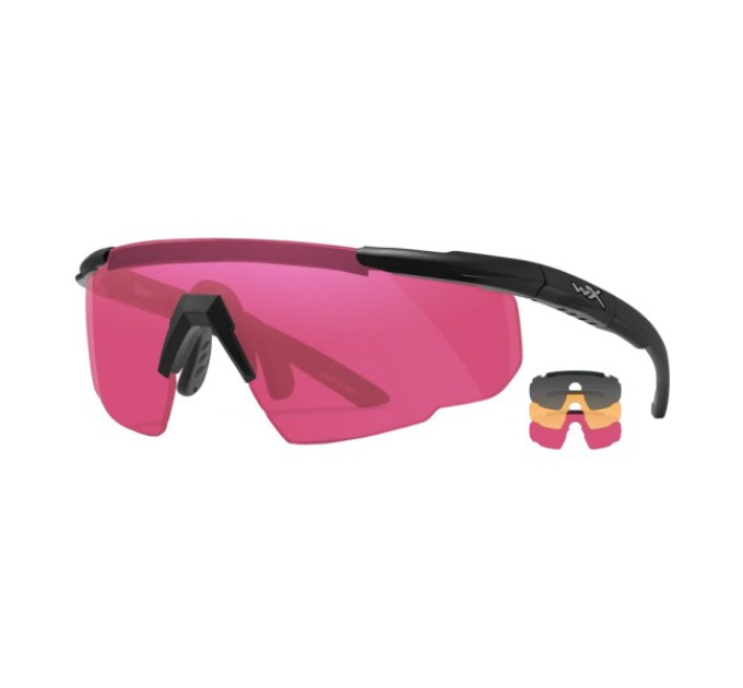 Захисні балістичні окуляри  Wiley X SABER ADVANCED Сірі/Помарачеві/Червоні лінзи