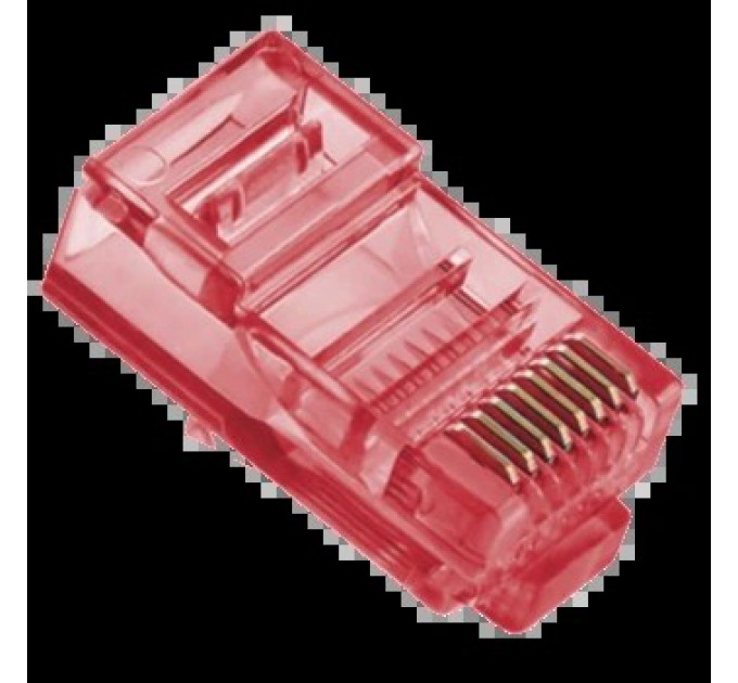 Конектор (100 шт/уп.) Ritar RJ-45 8P8C UTP Cat-5 Q100 Red купити.