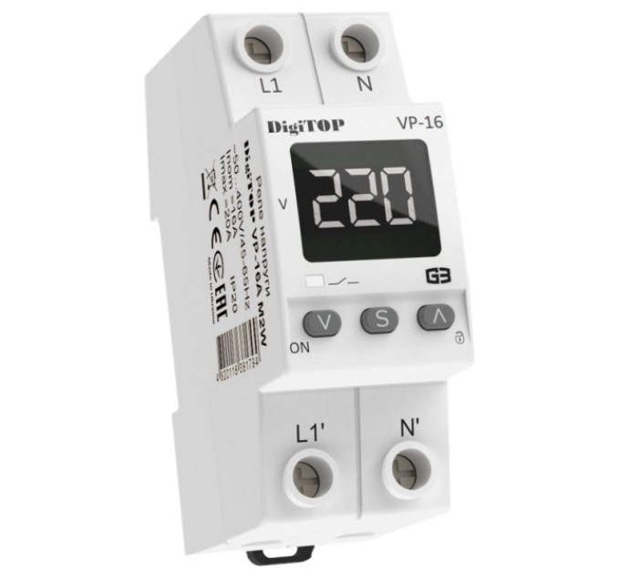 Реле напруги DigiTOP VP-16A M2W купити.