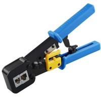 Інструмент з храповиком для обтискання RJ-45 (8P8C) та RJ-12/11 (6P6C), 4P/6P/8P Merlion EZ-RJ45 (14239)