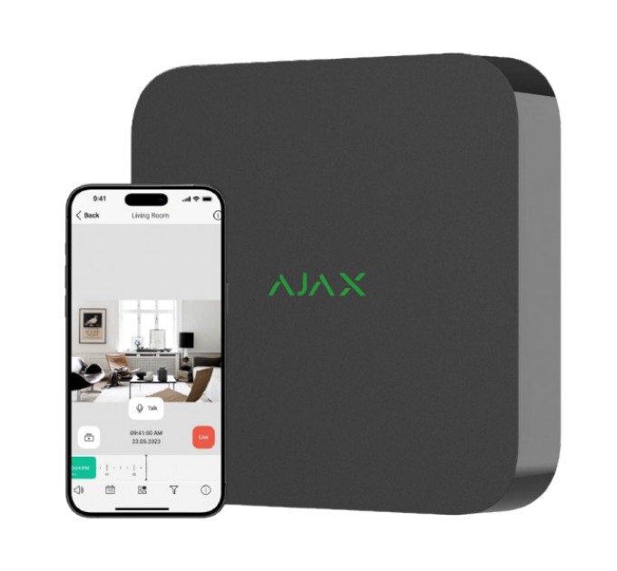 Відеореєстратор Ajax NVR (16ch) (8EU) black купити.