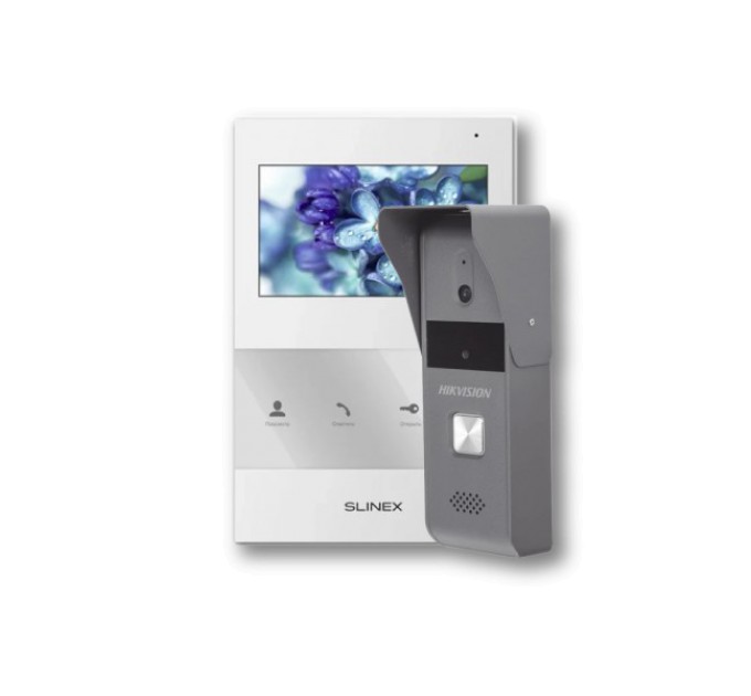 Комплект Slinex SQ-04 white + Hikvision DS-KB2421-IM купити.