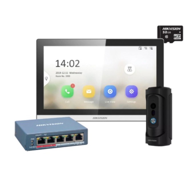 Комплект DS-KB8113-IME1(B) UKR+DS-KH6350-TE1+HS-TF купити.