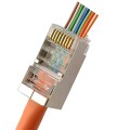 Конектор з наскрізними отворами Kingda RJ45 STP кат. 5e