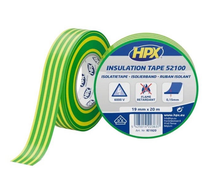 Стрічка ПВХ ізоляційна HPX IE1920 HPX52100 19мм х 20м купити.